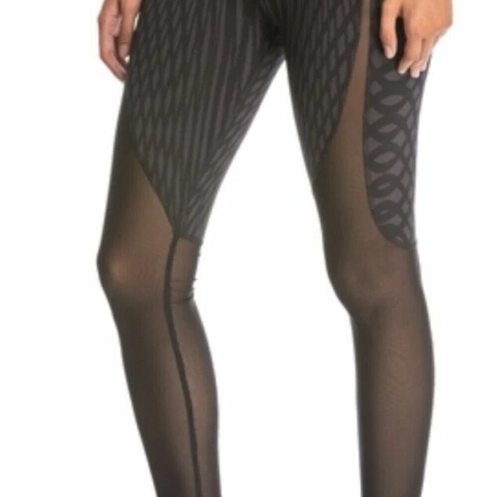 Alo Yoga Womens XXS Printed Motion Mesh Panel Performance Leggings Pants - Picture 14 of 14